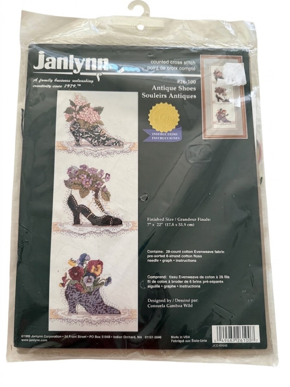 Janlynn Antique Shoes Cross Stitch Kit β¨ Sealed Cottagecore Grandmacore Crafts